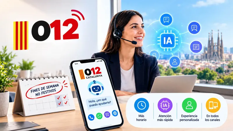 Así cambia el teléfono 012 de Cataluña: amplía su horario y usa la IA para ayudar a los ciudadanos