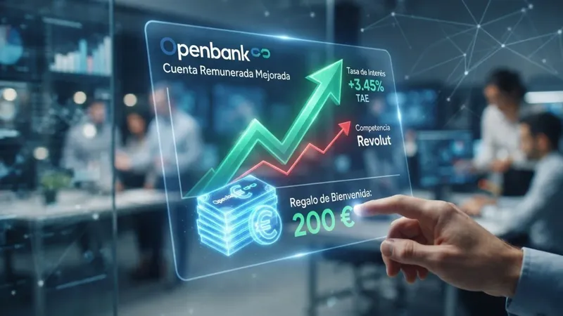 Openbank lanza un dardo a Revolut, sube el interés de su cuenta remunerada y regala 200 € a sus clientes
