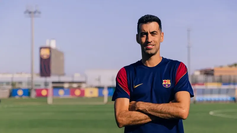 Sergio Busquets se incorpora al Barça Atlètic