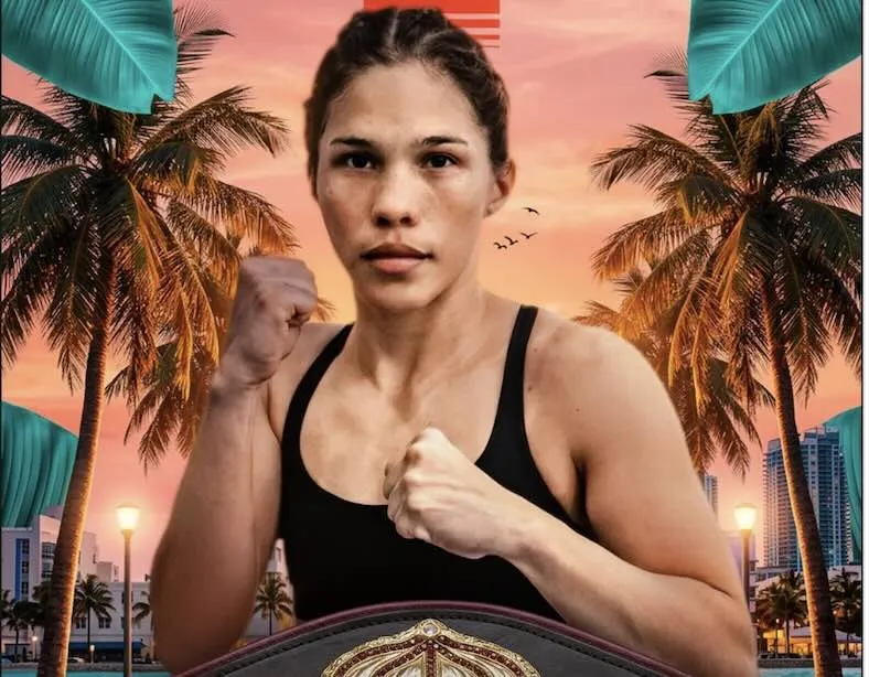 Nataly Delgado, campeona mundial supermosca AMB, un símbolo del modelo éxito MVP de Jake Paul