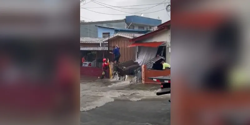 Lluvias intensas provocan caos en Liberia, Costa Rica