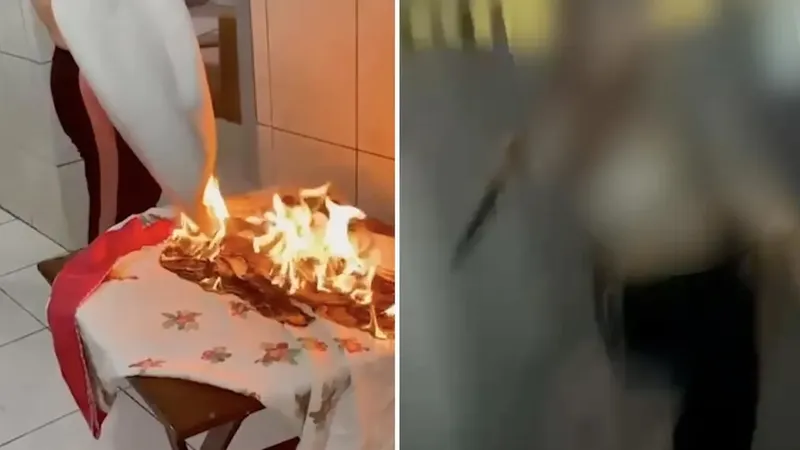 «¿No querías estar a mi lado?»: Mujer apuñala a expareja e incendia casa frente a su hija en Brasil
