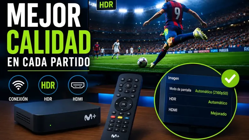 Si el fútbol de Movistar se ve peor de lo que esperabas, revisa estos ajustes ocultos de tu TV