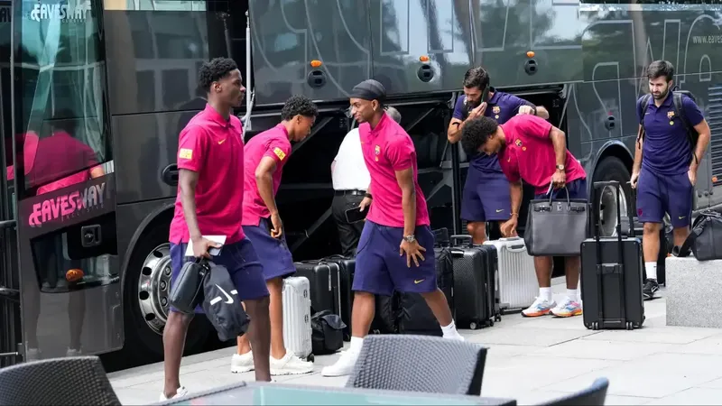 La plantilla barcelonista, de regreso en Barcelona