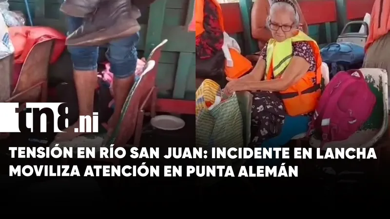 Incidente en el Cocibolca: lancha casi se hunde durante viaje en San Carlos
