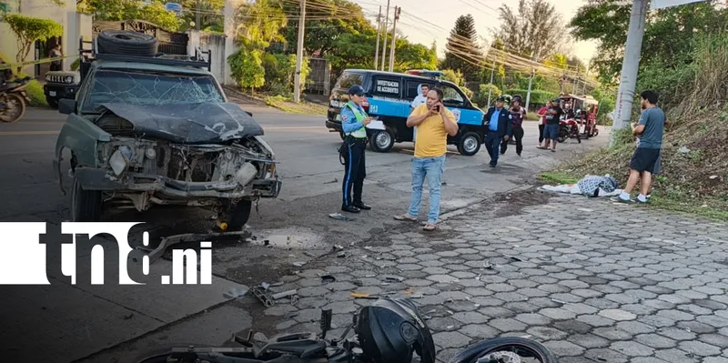 Invasión de carril cobra la vida de un motociclista en carretera Vieja a León