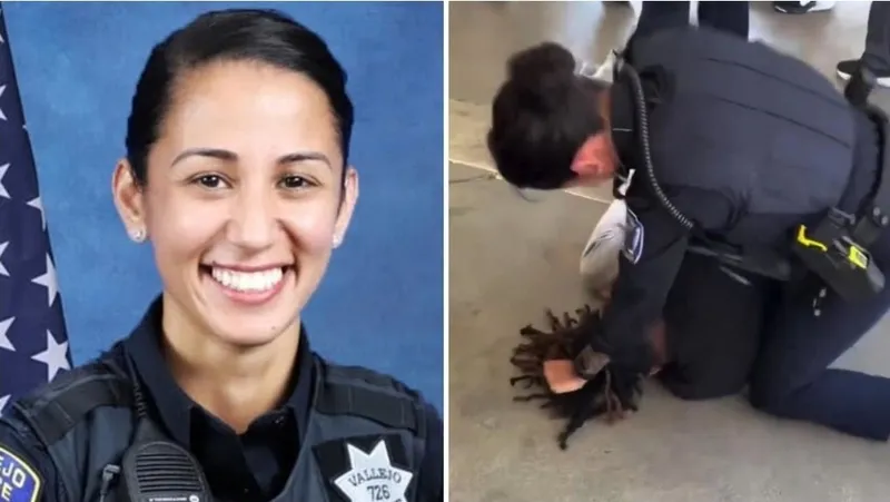 Una policía golpea brutalmente a un menor durante su detención