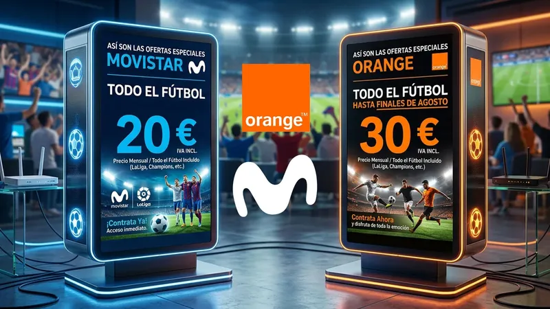 Así son las ofertas especiales de Movistar y Orange para ver todo el fútbol hasta finales de agosto