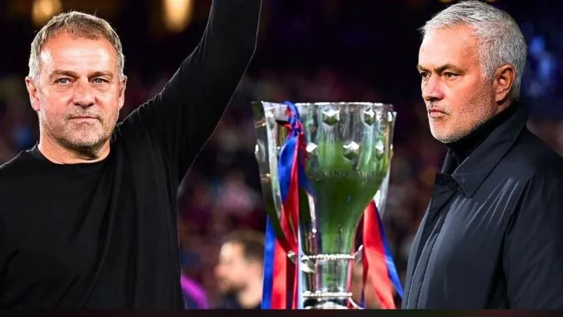 No hubo encuentro Flick-Mourinho