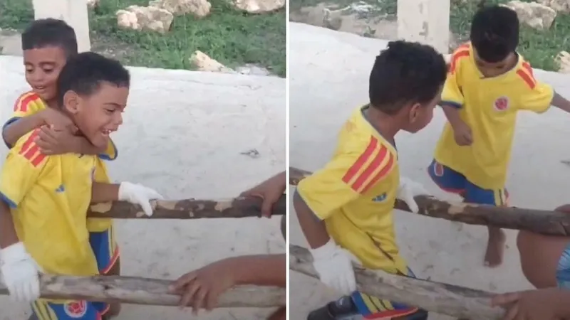 "¡Siuuu!": Niño celebra a lo Cristiano Ronaldo la caminata de su hermano con parálisis (VIDEO)