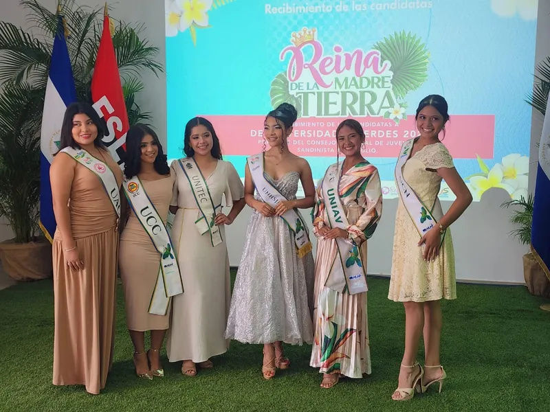 Juventud Sandinista da la bienvenida a candidatas a Reinas de la Madre Tierra 2026