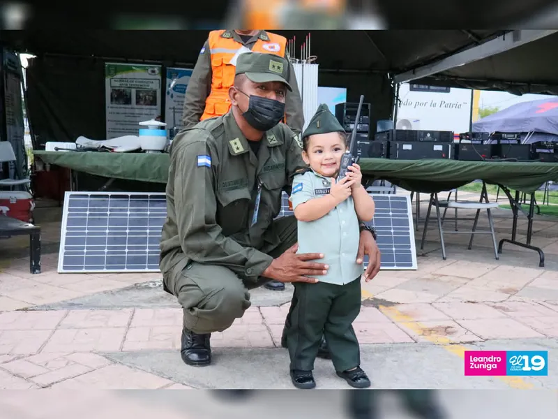 Familias conocen trabajo del Ejército de Nicaragua durante Exposición Estática