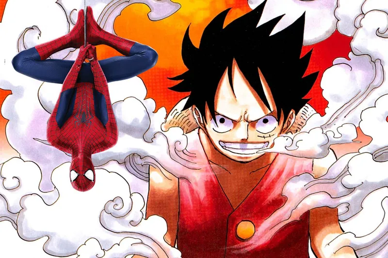Spider-Man muestra sus respetos a One Piece con una portada brutal que homenajea a uno de los momentos más brutales de Monkey D. Luffy