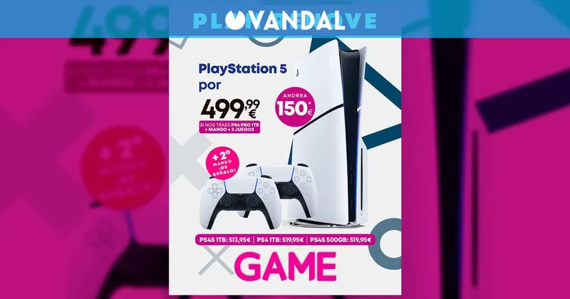 Llévate tu PS5 con hasta 150 euros de ahorro y un segundo DualSense de regalo con el nuevo Plan Renove en GAME