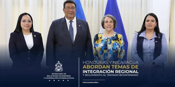 Honduras y Nicaragua dialogan sobre integración regional y seguimiento al Tratado Bicentenario