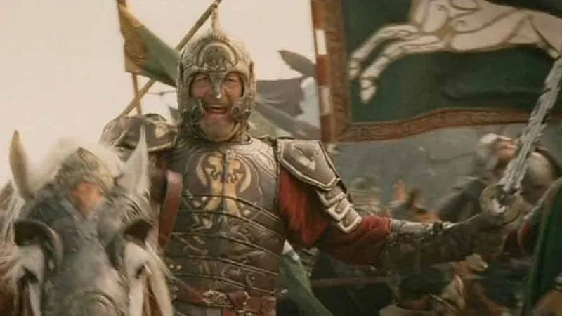 Este gesto de 'El señor de los anillos' puede parecer táctica histórica, pero fue idea de Bernard Hill en plena grabación