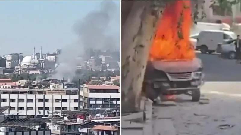 Explosiones en la capital siria, cerca del hotel donde se hospeda Macron