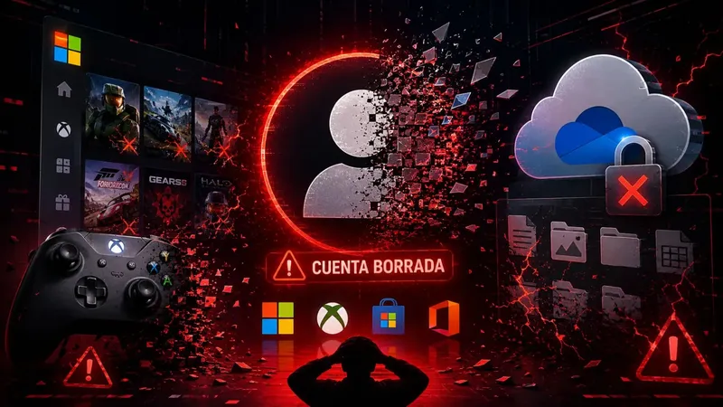 Microsoft convierte un hackeo en una pesadilla: cuenta borrada, juegos perdidos y OneDrive inaccesible