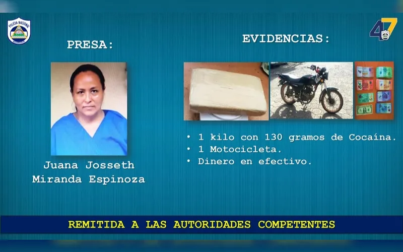 Policía Nacional incauta más de 1 kilo de cocaína en vivienda de Tipitapa