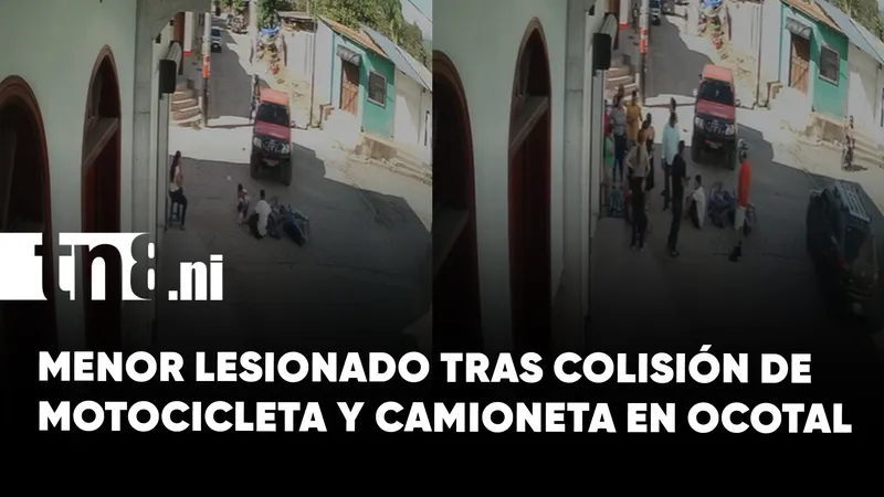 Menor resulta lesionado tras choque entre motocicleta y camioneta en Ocotal