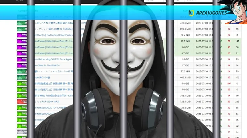 Giro en la lucha contra la piratería de anime: detienen a un usuario de Nyaa por subir contenido, ¿las páginas piratas ya no son el objetivo?