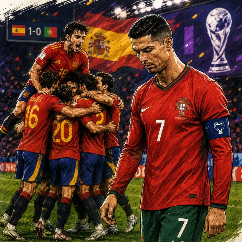 España elimina a Portugal de Cristiano Ronaldo