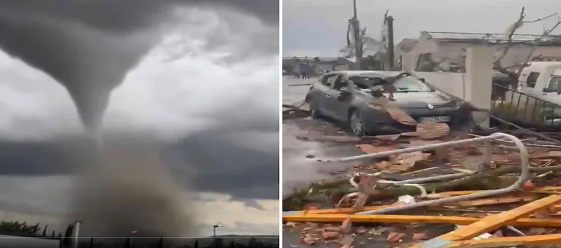 Tornado deja 41 heridos y graves daños en Francia