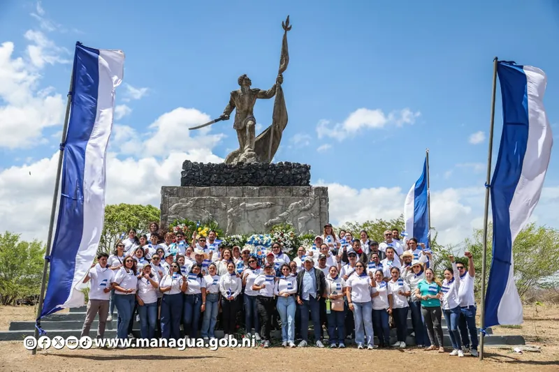 Alcaldía de Managua rinde homenaje a los héroes de la Batalla de San Jacinto
