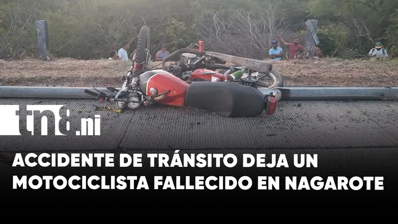 Joven motociclista fallece tras impactar contra una valla en Nagarote