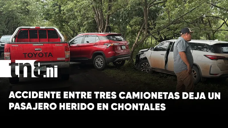 Triple colisión en el puente Santa Rita deja cuantiosos daños materiales en Chontales