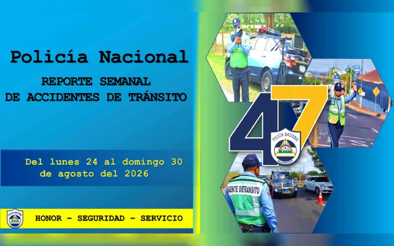Policía Nacional reporta más de 1.300 colisiones de tránsito y refuerza acciones preventivas