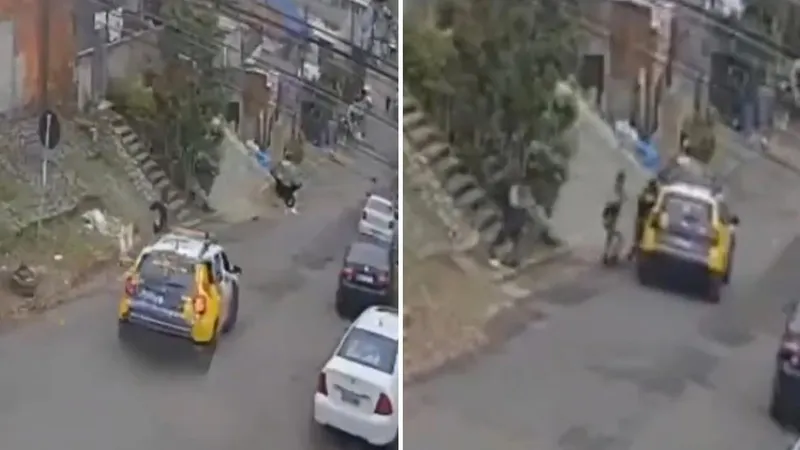 VIDEO: Un sospechoso está a punto de ser detenido por la Policía, pero sucede lo inesperado