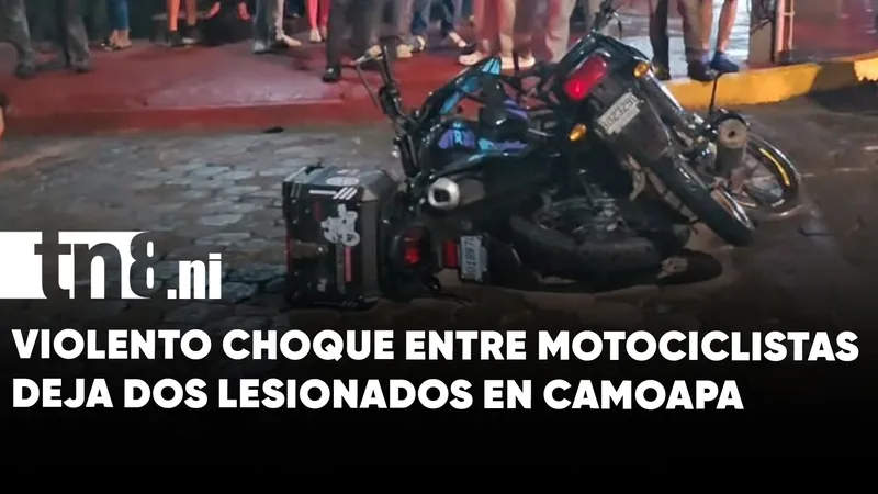 Choque entre dos motocicletas deja a ambos conductores lesionados en Camoapa