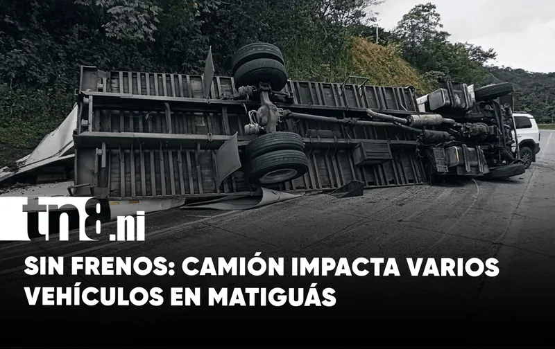 Falla en los frenos provoca aparatoso accidente en la carretera Río Blanco – Matiguás