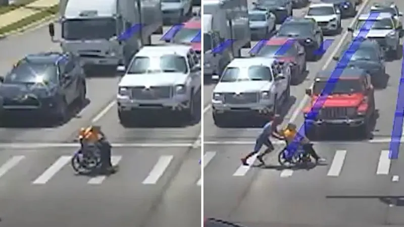 ‘Spider-Man’ rescata a un hombre en plena autopista