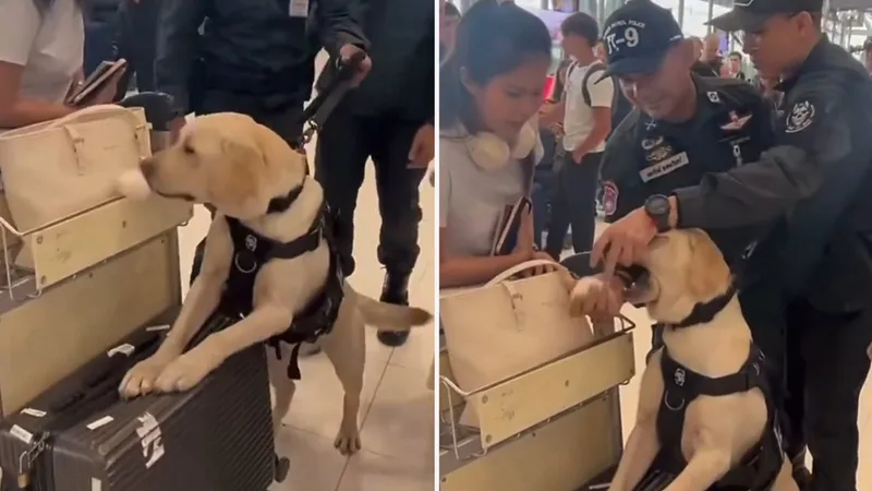 Tentación esponjosa: el inesperado y tierno desliz de un perro en pleno servicio (VIDEO)