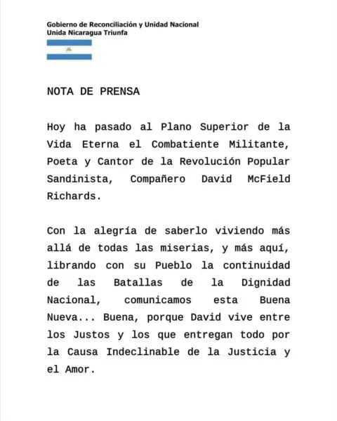 ¡ Amaneció, David !