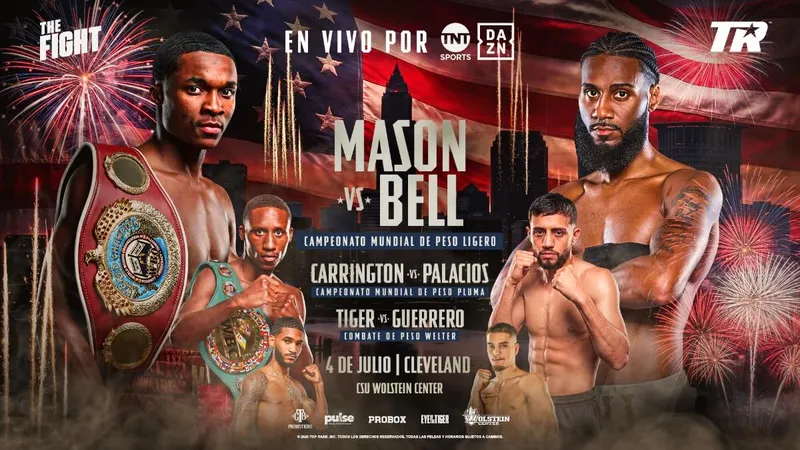 lbert Bell retará a Abdullah Mason por el título mundial ligero de la OMB el 4 de julio