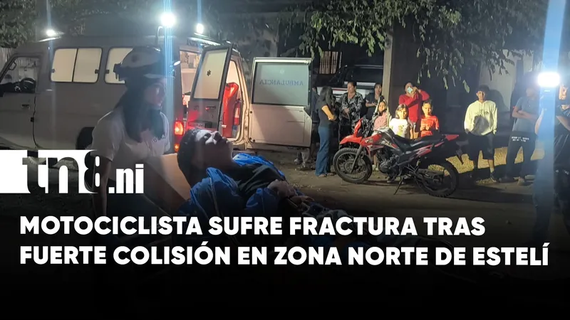 Joven motociclista resulta lesionado tras impactar contra vehículo estacionado en Estelí