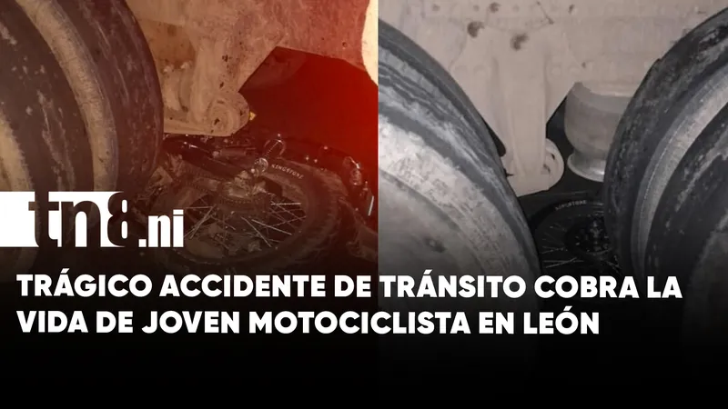 Tragedia en León: motociclista pierde la vida en choque múltiple en La Paz Centro