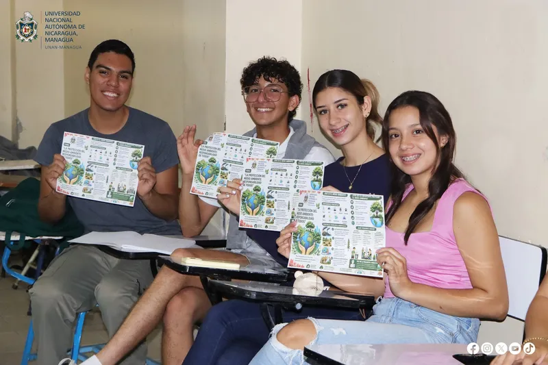 Estudiantes de la UNAN-Managua presentan proyectos para enfrentar el cambio climático