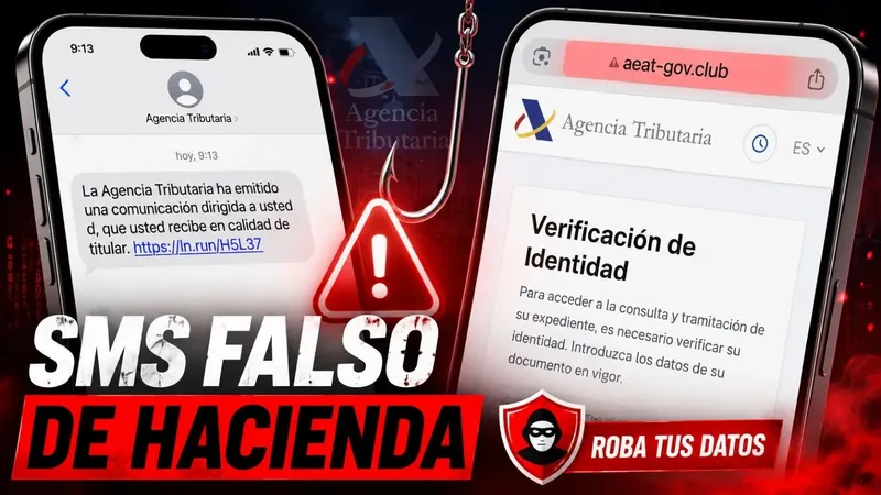 El SMS falso de Hacienda vuelve con más peligro: copia la web de la Agencia Tributaria para robar tus datos