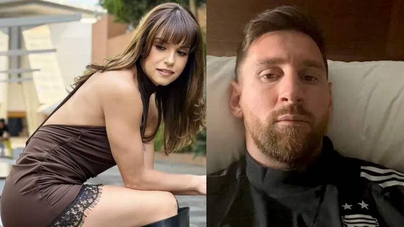 ¿Messi le hizo la gatada a Tania Rincón? Saludó de abrazo a compañeros de TUDN, pero a ella de lejitos