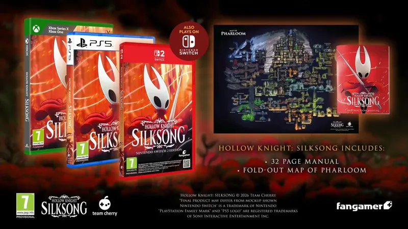 Confirmado: La edición física de Hollow Knight Silksong ya tiene fecha en España, contenido y viene acompañada de otra edición física de Hollow Knight