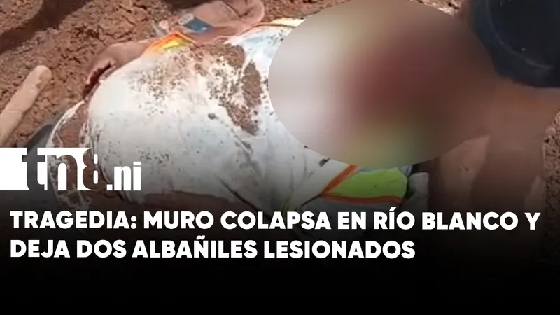 Muro colapsa y deja a dos albañiles lesionados en Río Blanco