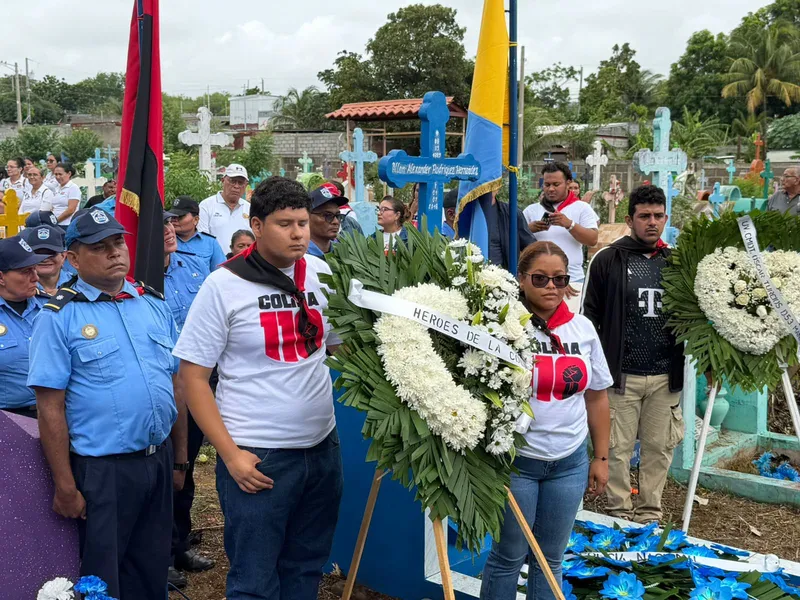 Managua: Policía Nacional rinde homenaje póstumo a oficiales caídos