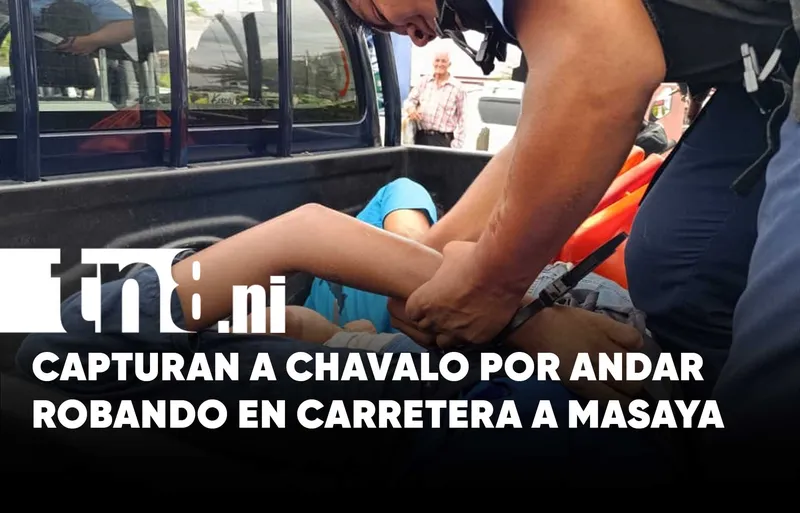 Persecución en Carretera a Masaya termina con la captura de un chavalo «tamal»