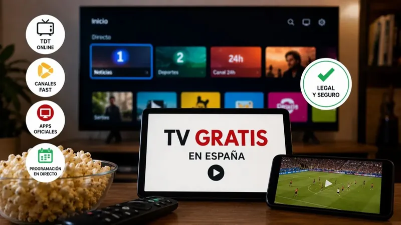 Ver televisión gratis online en España: opciones legales para ver TDT, canales FAST y directos