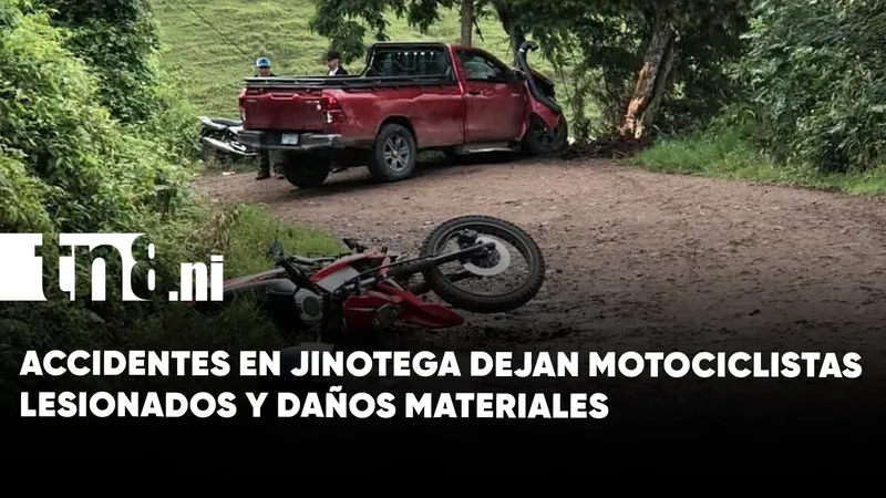 Accidentes de tránsito en Jinotega dejan lesionados y daños materiales