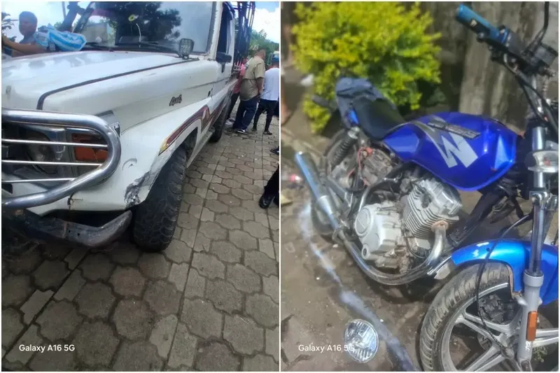 Muere motorizado tras chocar contra camioneta en La Concepción, Masaya